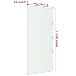 VIDAXL Panneau D'auvent De Porte Transparent 50x100 Cm Verre Trempé -Konst Decor Magasin 6494a163dfc815.91164482