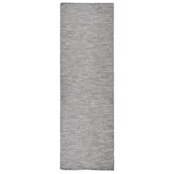 VIDAXL Tapis à Tissage Plat D'extérieur 80x250 Cm Marron Et Noir