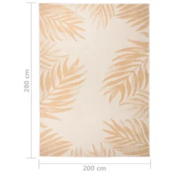 VIDAXL Tapis à Tissage Plat D'extérieur 200x280 Cm Motif De Feuille 11 VIDAXL Tapis à Tissage Plat D'extérieur 200x280 Cm Motif De Feuille -Konst Decor Magasin 6494a166adb093.15160254