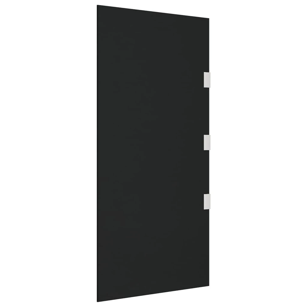 VIDAXL Panneau Latéral D'auvent De Porte Noir 50x100 Cm Verre Trempé 2 VIDAXL Panneau Latéral D'auvent De Porte Noir 50x100 Cm Verre Trempé – Image 2