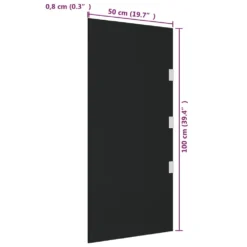 VIDAXL Panneau Latéral D'auvent De Porte Noir 50x100 Cm Verre Trempé 11 VIDAXL Panneau Latéral D'auvent De Porte Noir 50x100 Cm Verre Trempé -Konst Decor Magasin 6494a16ab37dd6.65054980