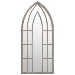 VIDAXL Miroir De Jardin Sable 70x30 Cm Fer Pour Utilisation Extérieure