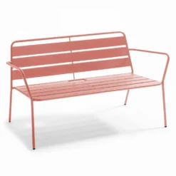 Canapé De Jardin En Métal Argile