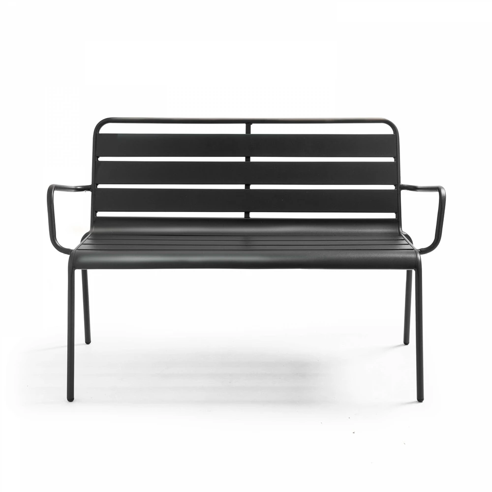 Banc De Jardin En Métal Anthracite 3 Banc De Jardin En Métal Anthracite – Image 3
