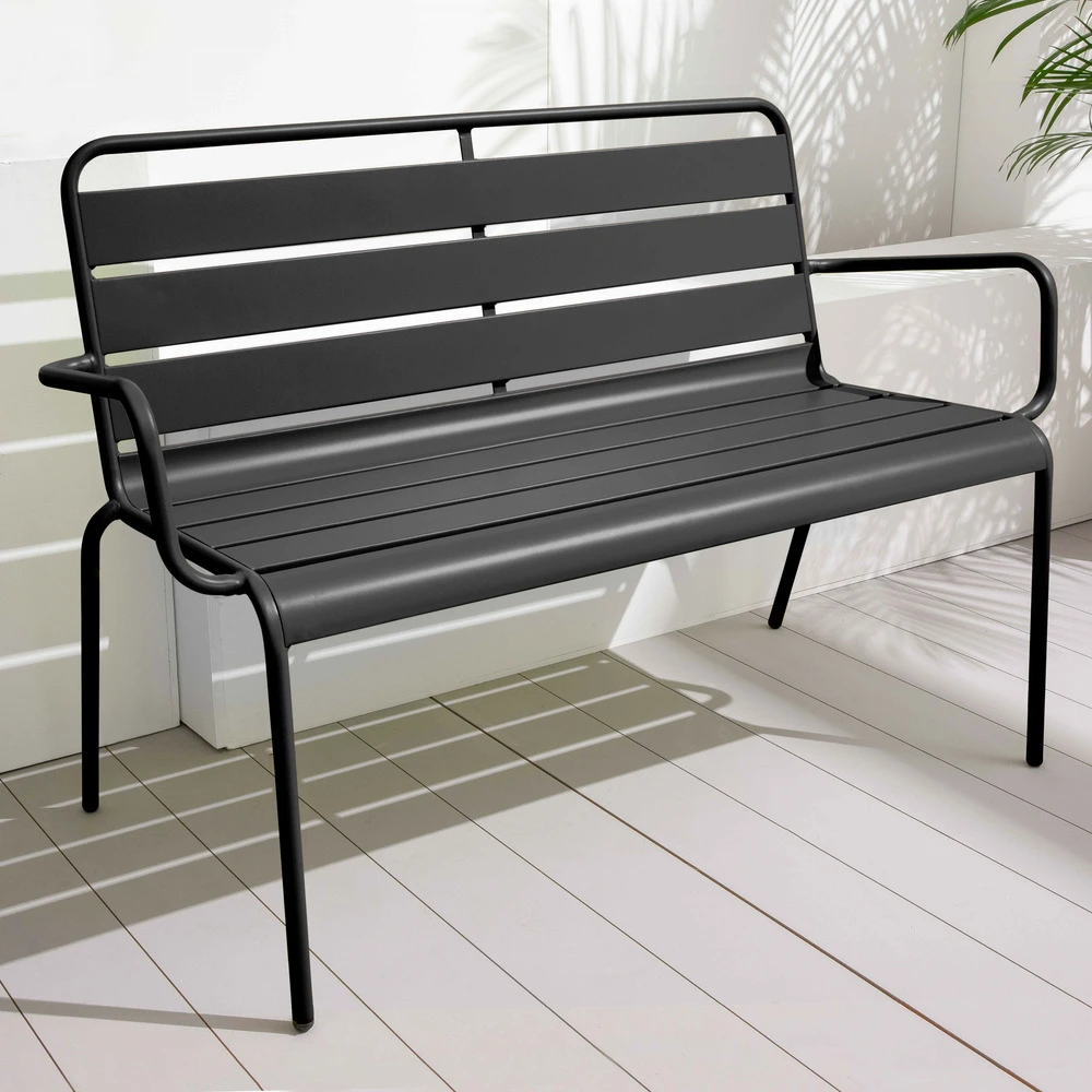 Banc De Jardin En Métal Anthracite 5 Banc De Jardin En Métal Anthracite – Image 5