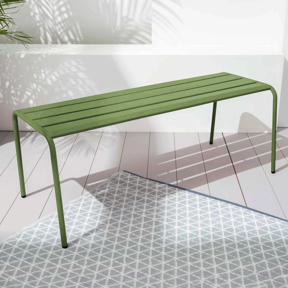 Banc De Jardin En Acier Vert Cactus 6 Banc De Jardin En Acier Vert Cactus – Image 6