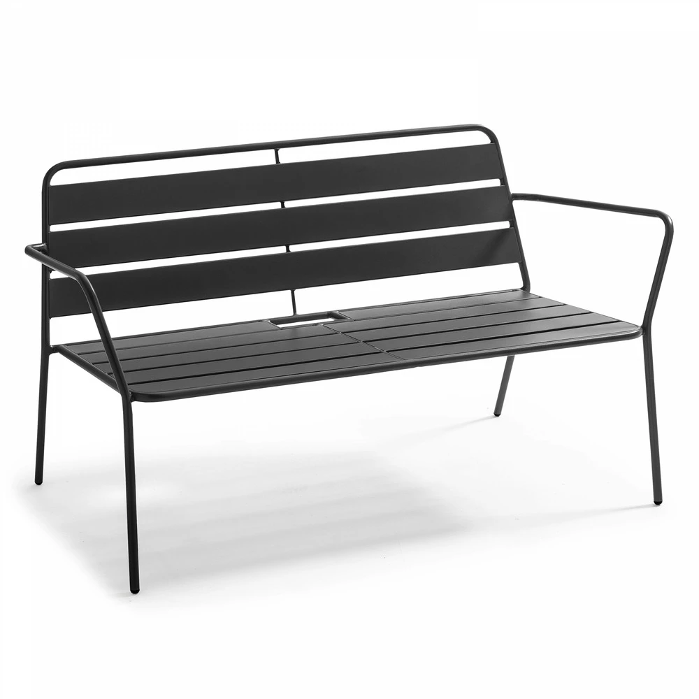 Canapé De Jardin En Métal Gris 1 Canapé De Jardin En Métal Gris