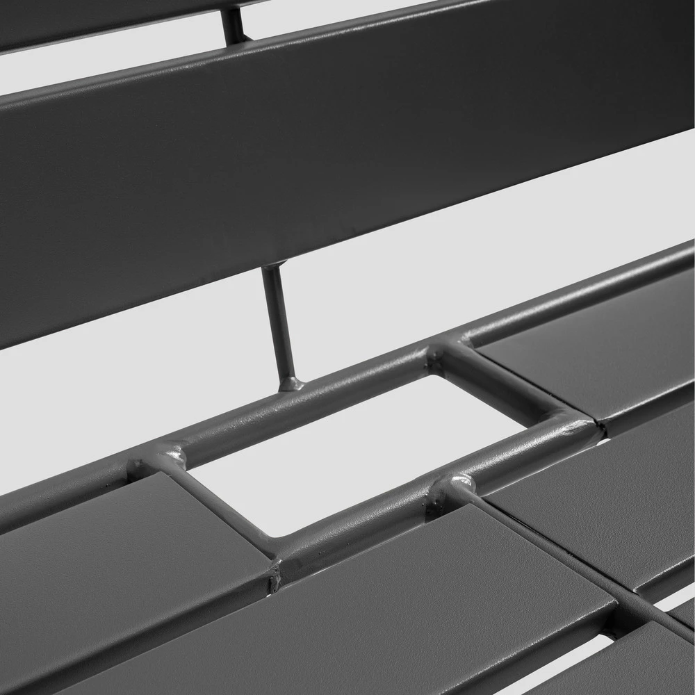 Canapé De Jardin En Métal Gris 3 Canapé De Jardin En Métal Gris – Image 3