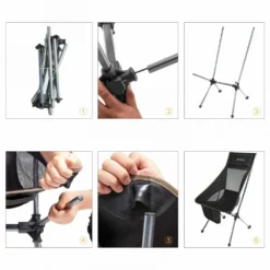 Chaise De Camping Pliable Avec Grand Dossier - Kingcamp - Noir - Sac De Transport Inclus 7 Chaise De Camping Pliable Avec Grand Dossier - Kingcamp - Noir - Sac De Transport Inclus -Konst Decor Magasin 6494abcfac8ee3.64697727