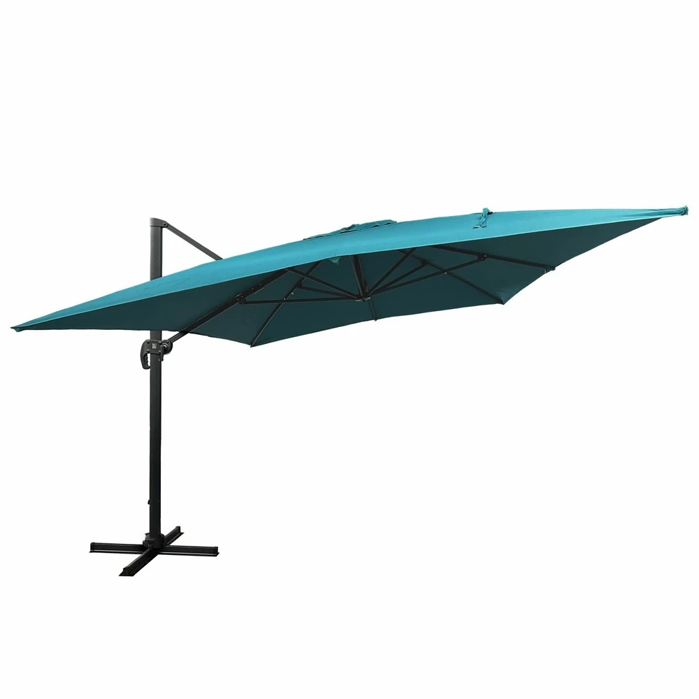 Parasol Déporté Molokai Rectangulaire 3x4m Bleu + Housse 5 Parasol Déporté Molokai Rectangulaire 3x4m Bleu + Housse – Image 5
