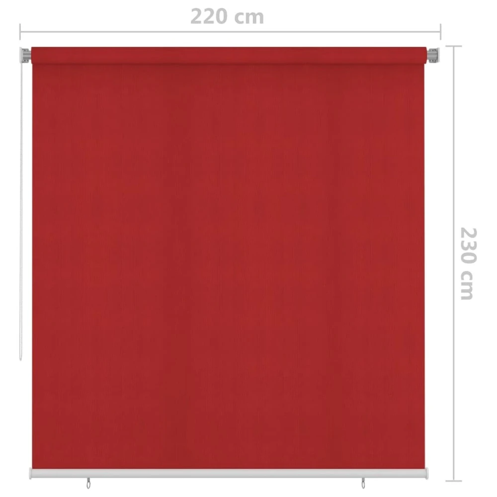 VIDAXL Store Roulant D'extérieur 220x230 Cm Rouge 6 VIDAXL Store Roulant D'extérieur 220x230 Cm Rouge – Image 6