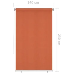 VIDAXL Store Roulant D'extérieur 140x230 Cm Orange 11 VIDAXL Store Roulant D'extérieur 140x230 Cm Orange -Konst Decor Magasin 6494b6688414b2.46325727