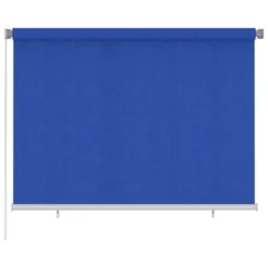 VIDAXL Store Roulant D'extérieur 200x140 Cm Bleu Pehd