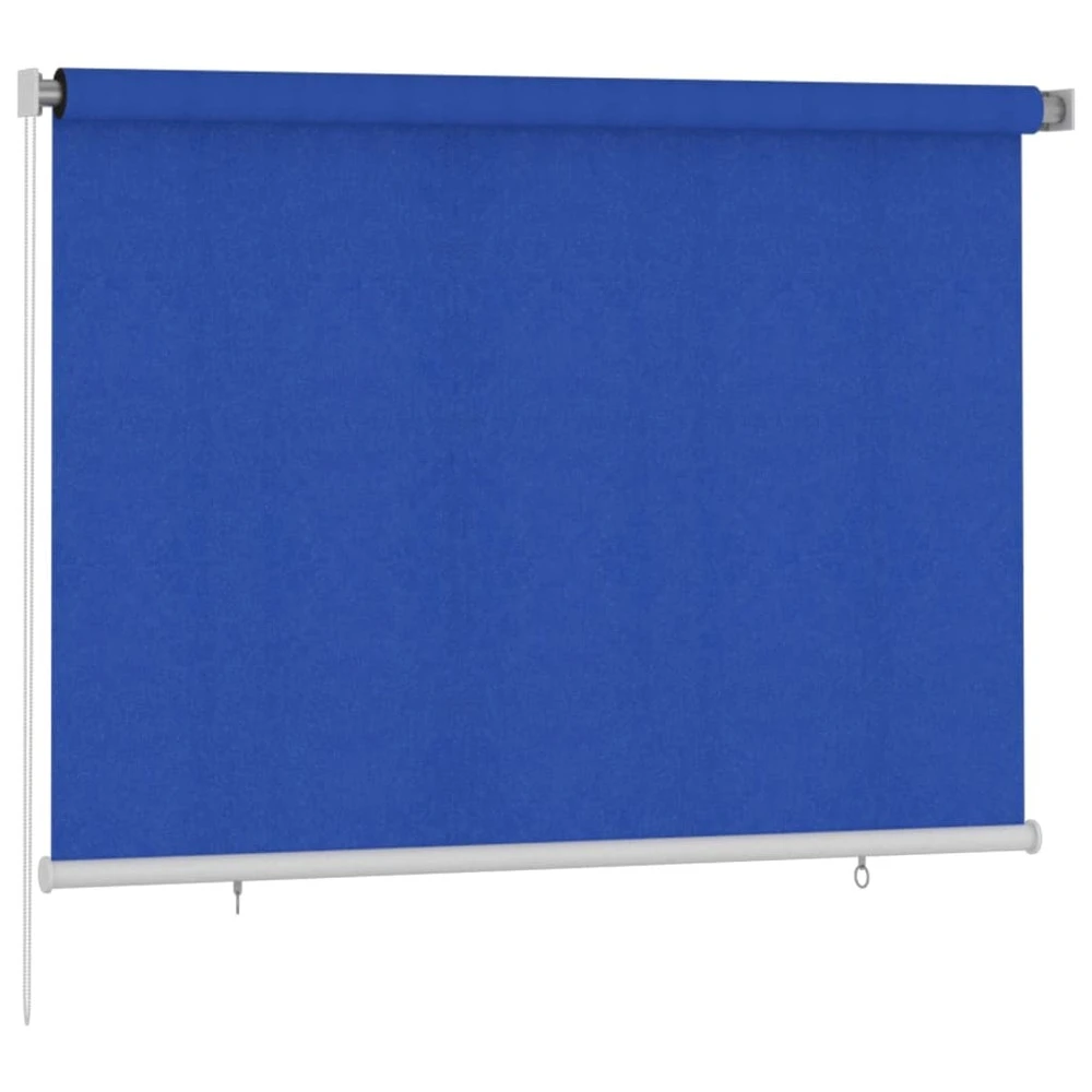 VIDAXL Store Roulant D'extérieur 200x140 Cm Bleu Pehd 2 VIDAXL Store Roulant D'extérieur 200x140 Cm Bleu Pehd – Image 2