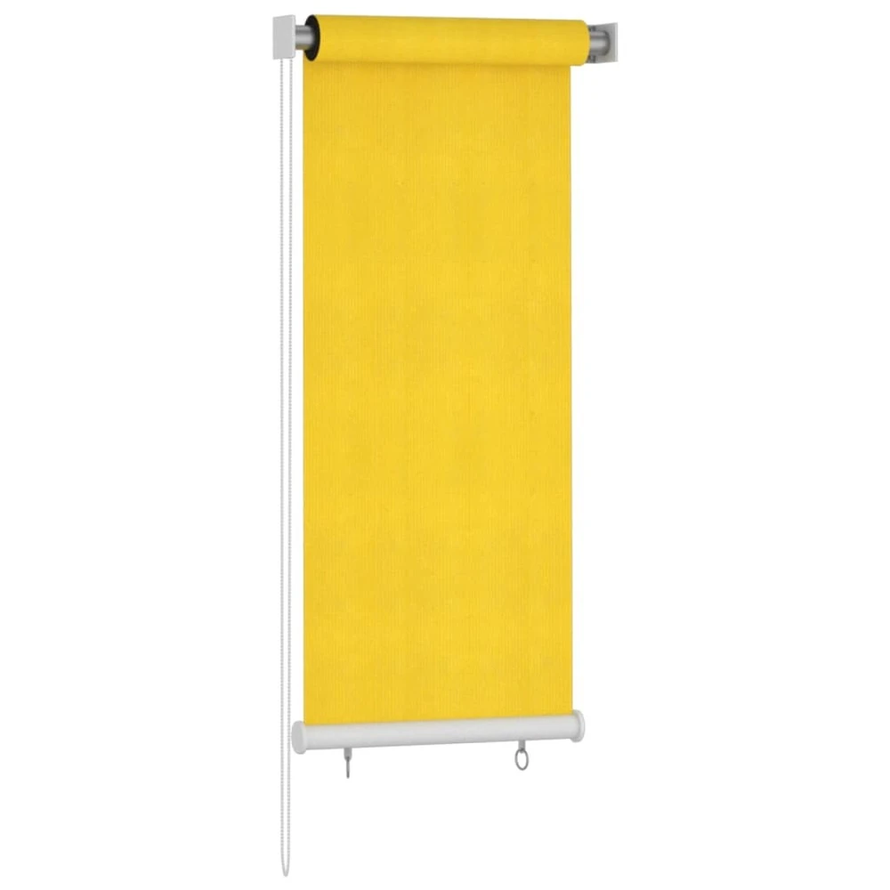 VIDAXL Store Roulant D'extérieur 60x140 Cm Jaune Pehd 2 VIDAXL Store Roulant D'extérieur 60x140 Cm Jaune Pehd – Image 2