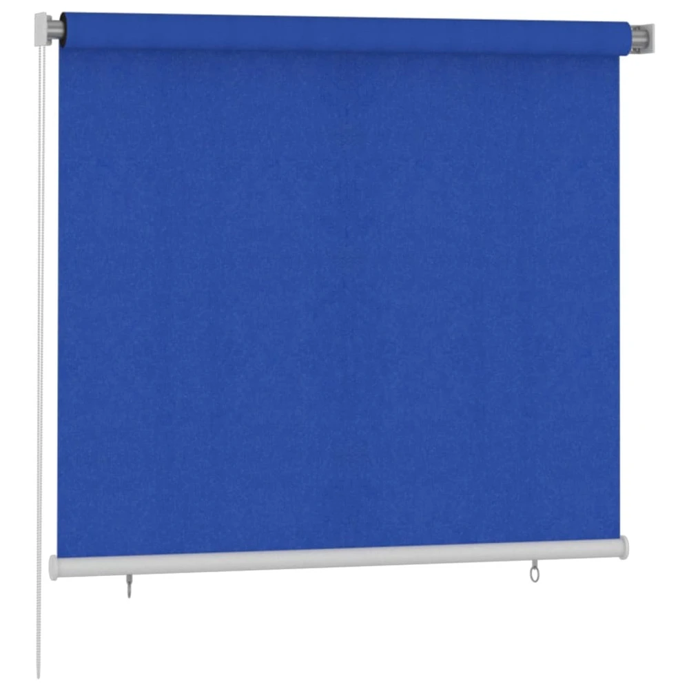 VIDAXL Store Roulant D'extérieur 160x140 Cm Bleu Pehd 2 VIDAXL Store Roulant D'extérieur 160x140 Cm Bleu Pehd – Image 2