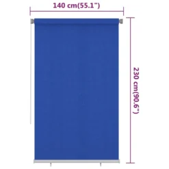 VIDAXL Store Roulant D'extérieur 140x230 Cm Bleu Pehd 11 VIDAXL Store Roulant D'extérieur 140x230 Cm Bleu Pehd -Konst Decor Magasin 6494b6713d3a17.71079332