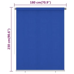 VIDAXL Store Roulant D'extérieur 180x230 Cm Bleu Pehd 11 VIDAXL Store Roulant D'extérieur 180x230 Cm Bleu Pehd -Konst Decor Magasin 6494b671a51a81.96457261