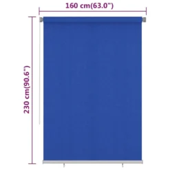 VIDAXL Store Roulant D'extérieur 160x230 Cm Bleu Pehd 11 VIDAXL Store Roulant D'extérieur 160x230 Cm Bleu Pehd -Konst Decor Magasin 6494b67224a8a2.58179506