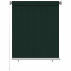 VIDAXL Store Roulant D'extérieur 120x140 Cm Vert Foncé Pehd