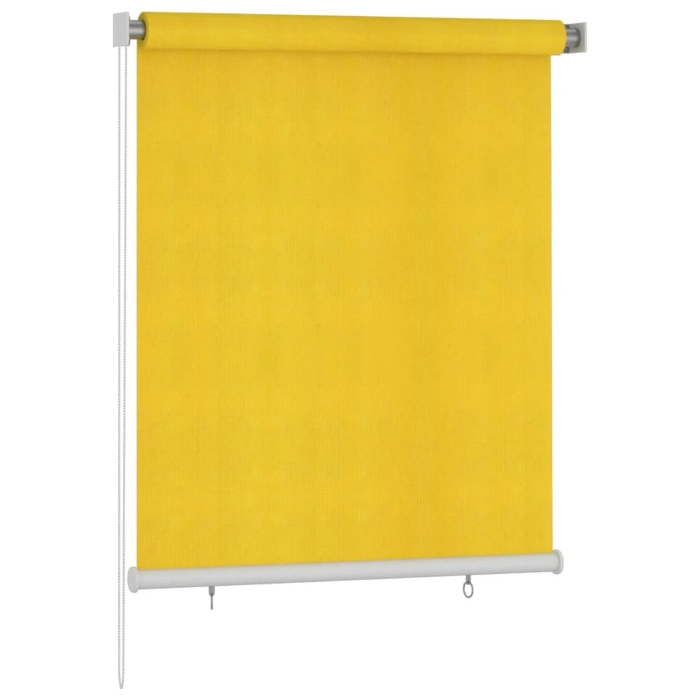 VIDAXL Store Roulant D'extérieur 120x140 Cm Jaune Pehd 2 VIDAXL Store Roulant D'extérieur 120x140 Cm Jaune Pehd – Image 2
