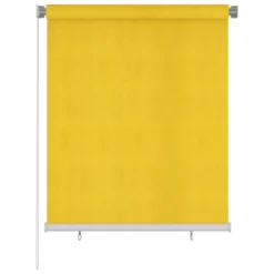 VIDAXL Store Roulant D'extérieur 120x140 Cm Jaune Pehd