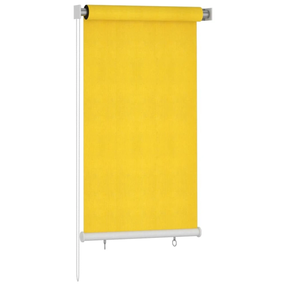 VIDAXL Store Roulant D'extérieur 80x140 Cm Jaune Pehd 2 VIDAXL Store Roulant D'extérieur 80x140 Cm Jaune Pehd – Image 2