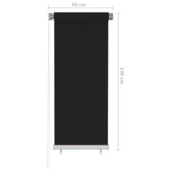 VIDAXL Store Roulant D'extérieur 60x140 Cm Noir 11 VIDAXL Store Roulant D'extérieur 60x140 Cm Noir -Konst Decor Magasin 6494b6771e61c3.77453000