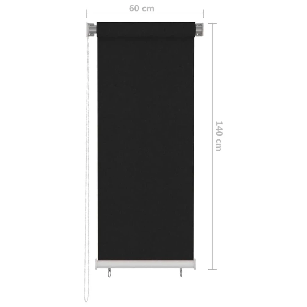 VIDAXL Store Roulant D'extérieur 60x140 Cm Noir 6 VIDAXL Store Roulant D'extérieur 60x140 Cm Noir – Image 6