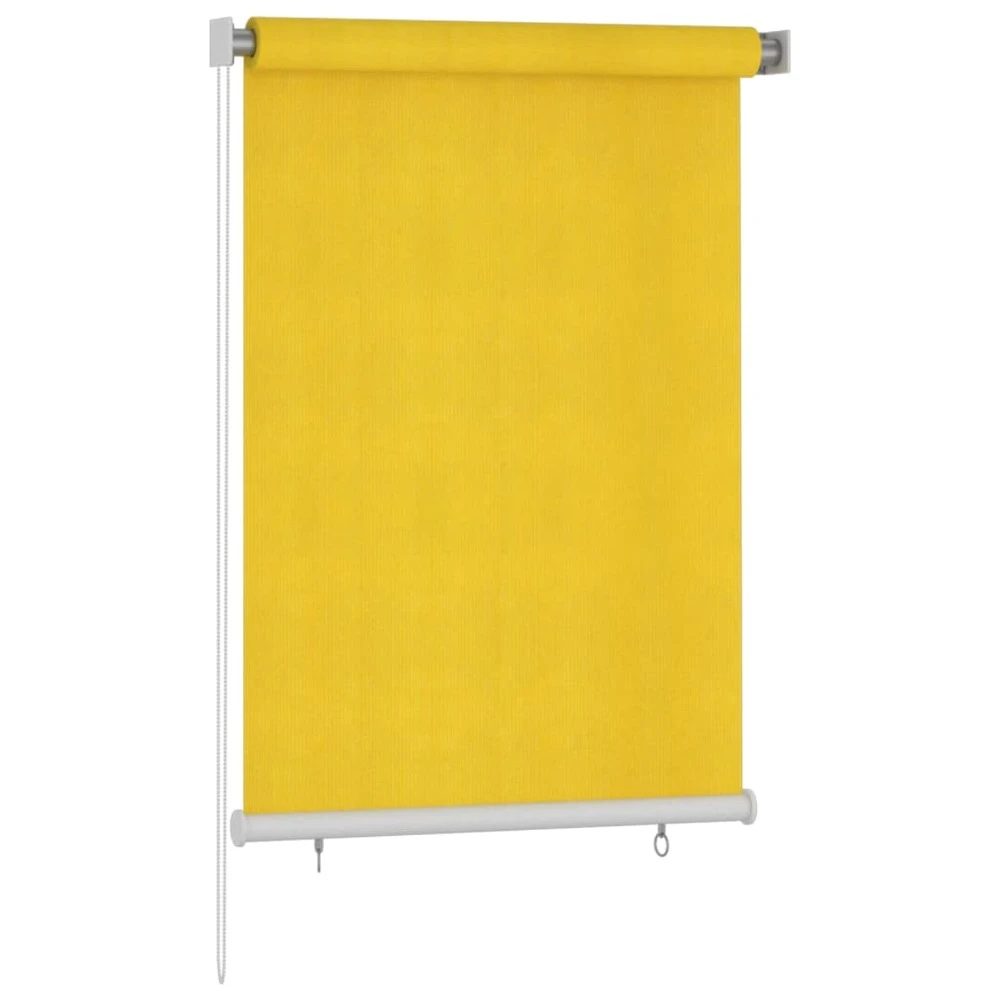 VIDAXL Store Roulant D'extérieur 100x140 Cm Jaune Pehd 2 VIDAXL Store Roulant D'extérieur 100x140 Cm Jaune Pehd – Image 2