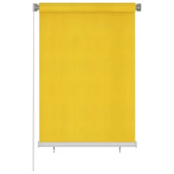 VIDAXL Store Roulant D'extérieur 100x140 Cm Jaune Pehd