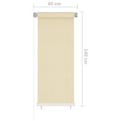 VIDAXL Store Roulant D'extérieur Crème 60x140 Cm Pehd 11 VIDAXL Store Roulant D'extérieur Crème 60x140 Cm Pehd -Konst Decor Magasin 6494b6784d86d9.67615538