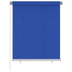 VIDAXL Store Roulant D'extérieur 120x140 Cm Bleu Pehd