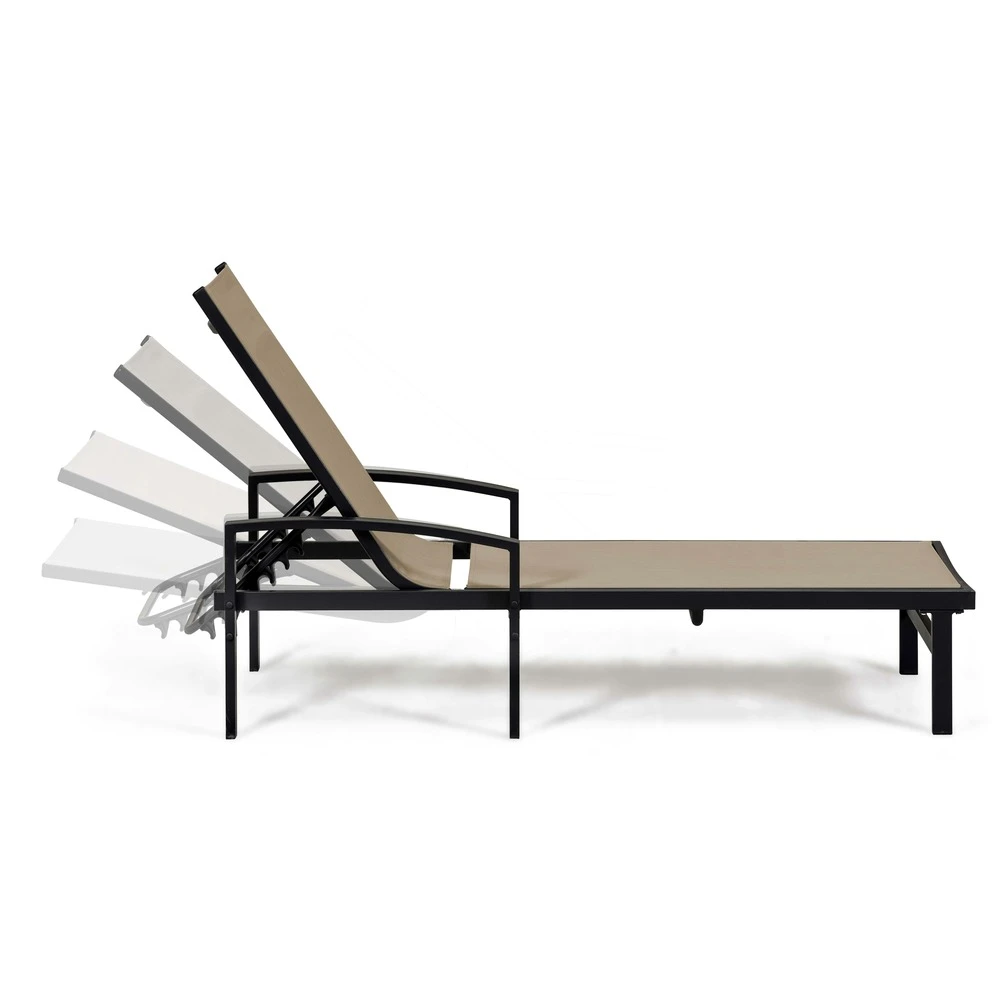 Lot De 2 Bains De Soleil En Aluminium Taupe 4 Lot De 2 Bains De Soleil En Aluminium Taupe – Image 4