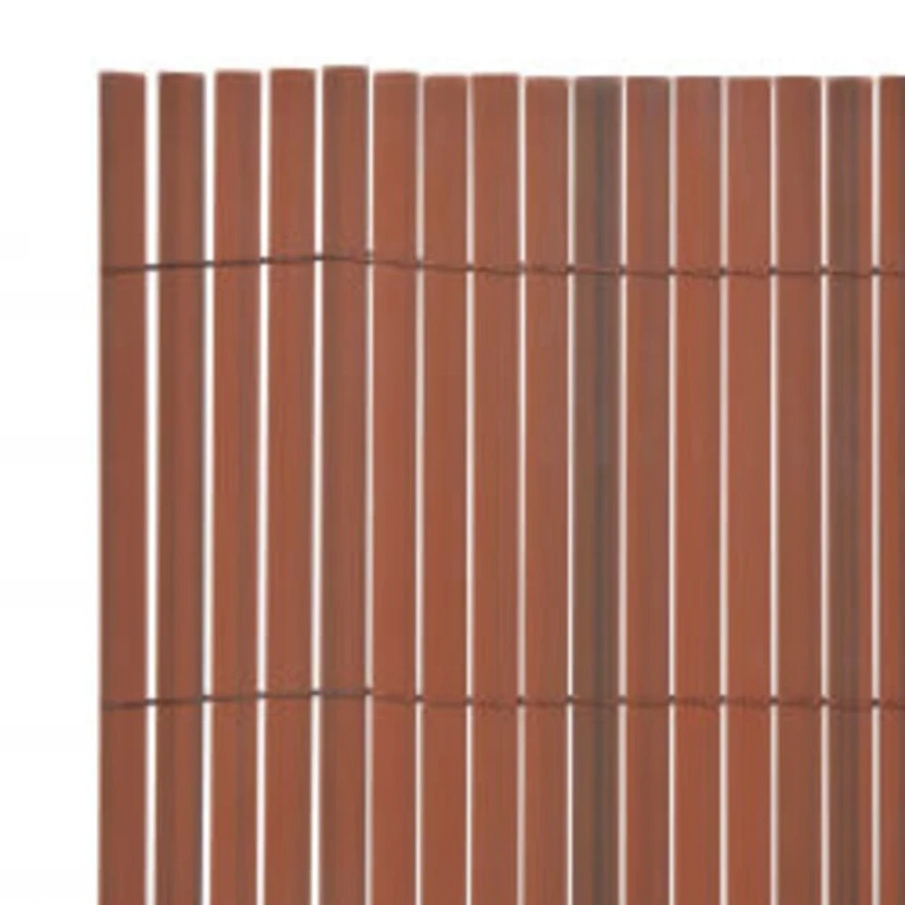 VIDAXL Clôture De Jardin Double Face 110x500 Cm Marron 5 VIDAXL Clôture De Jardin Double Face 110x500 Cm Marron – Image 5