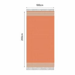 Fouta En Coton Tissage Nid D'abeille Ziwane 100x200cm Orange 7 Fouta En Coton Tissage Nid D'abeille Ziwane 100x200cm Orange -Konst Decor Magasin 649911112c20e0.74871008