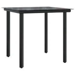 VIDAXL Ensemble à Manger De Jardin 3 Pcs Noir Textilène Et Acier -Konst Decor Magasin 64999da1ed72b5.50882415