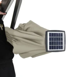 Parasol Déporté Led 3x4m Rectangle En Aluminium - Rotatif 360° - Taupe- Rome -Konst Decor Magasin 665969a2b9effbde