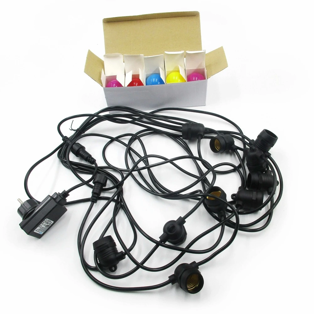 Guirlande Guinguette Plastique Noir 10m 2 Guirlande Guinguette Plastique Noir 10m – Image 2