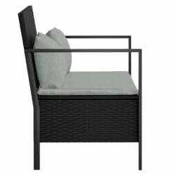 VIDAXL Banc De Jardin à 2 Places Avec Coussins Noir Résine Tressée 10 VIDAXL Banc De Jardin à 2 Places Avec Coussins Noir Résine Tressée -Konst Decor Magasin 678534472a24dacb
