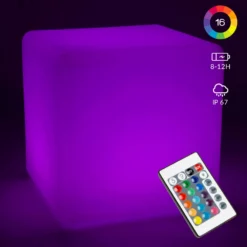 Cube Led Multicolore Avec Télécommande 43cm 5 Cube Led Multicolore Avec Télécommande 43cm -Konst Decor Magasin 69bd8e930b0dc9d8