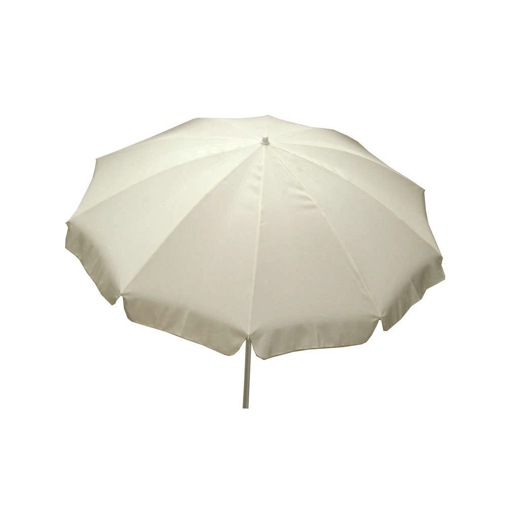 Parasol Monte Carlo En Toile Couleur Blanc Cassé - D180 Cm 1 Parasol Monte Carlo En Toile Couleur Blanc Cassé - D180 Cm