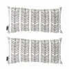 Lot De 2 Petits Coussins Polyester Blanc 40 X 20 X 8 Cm