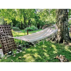 Hamac GraphiK à Franges Uni écru Pur Coton Certifié FSC 100% -Konst Decor Magasin 757425 010