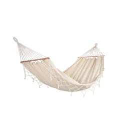 Hamac GraphiK à Franges Uni écru Pur Coton Certifié FSC 100%