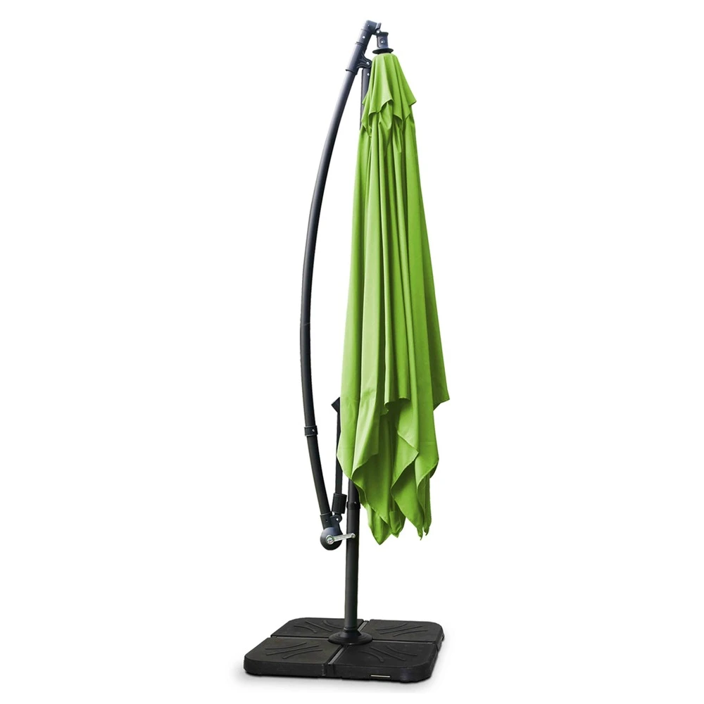 Parasol Déporté Carré 3x3m Aluminium Vert 4 Parasol Déporté Carré 3x3m Aluminium Vert – Image 4