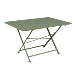 Table De Jardin Pliante Cargo En Acier Vert Cactus - 128x90 Cm