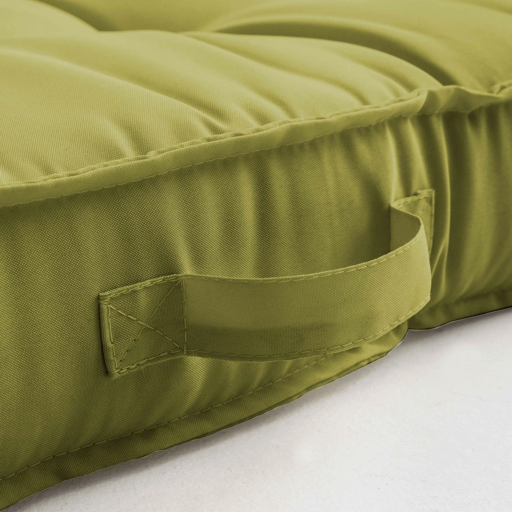 Coussin De Sol Ou D'assise Matelassé Polyester Vert 120 X 80 X 12cm 3 Coussin De Sol Ou D'assise Matelassé Polyester Vert 120 X 80 X 12cm – Image 3