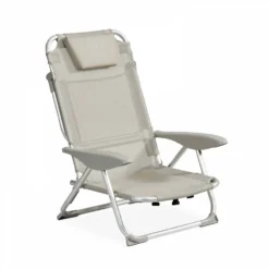 Fauteuil Clic Clac Des Plages En Polyester Gris