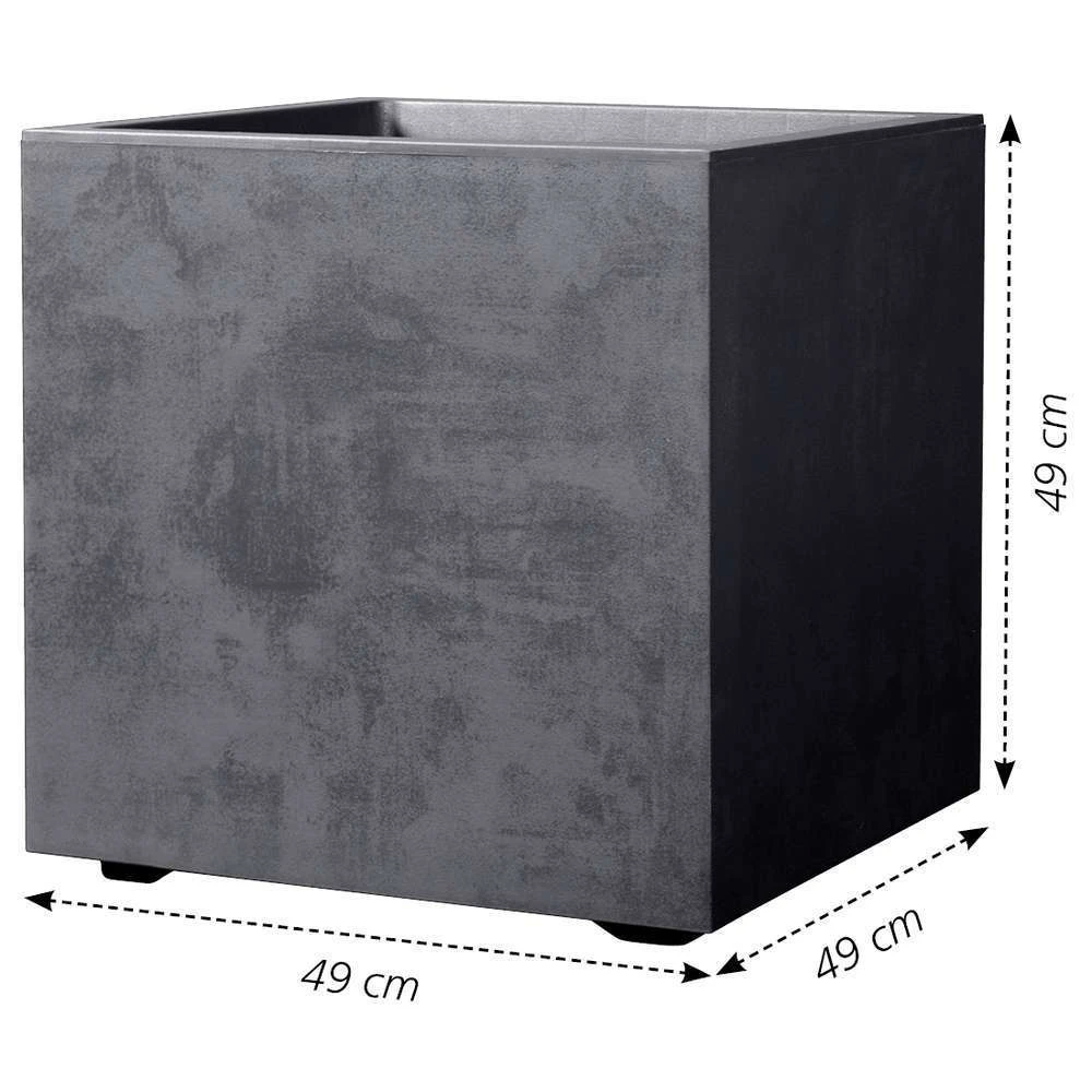 Pot Cube Millenium Plastique Réserve D'eau & Roulettes Anthracite 49cm 7 Pot Cube Millenium Plastique Réserve D'eau & Roulettes Anthracite 49cm – Image 7